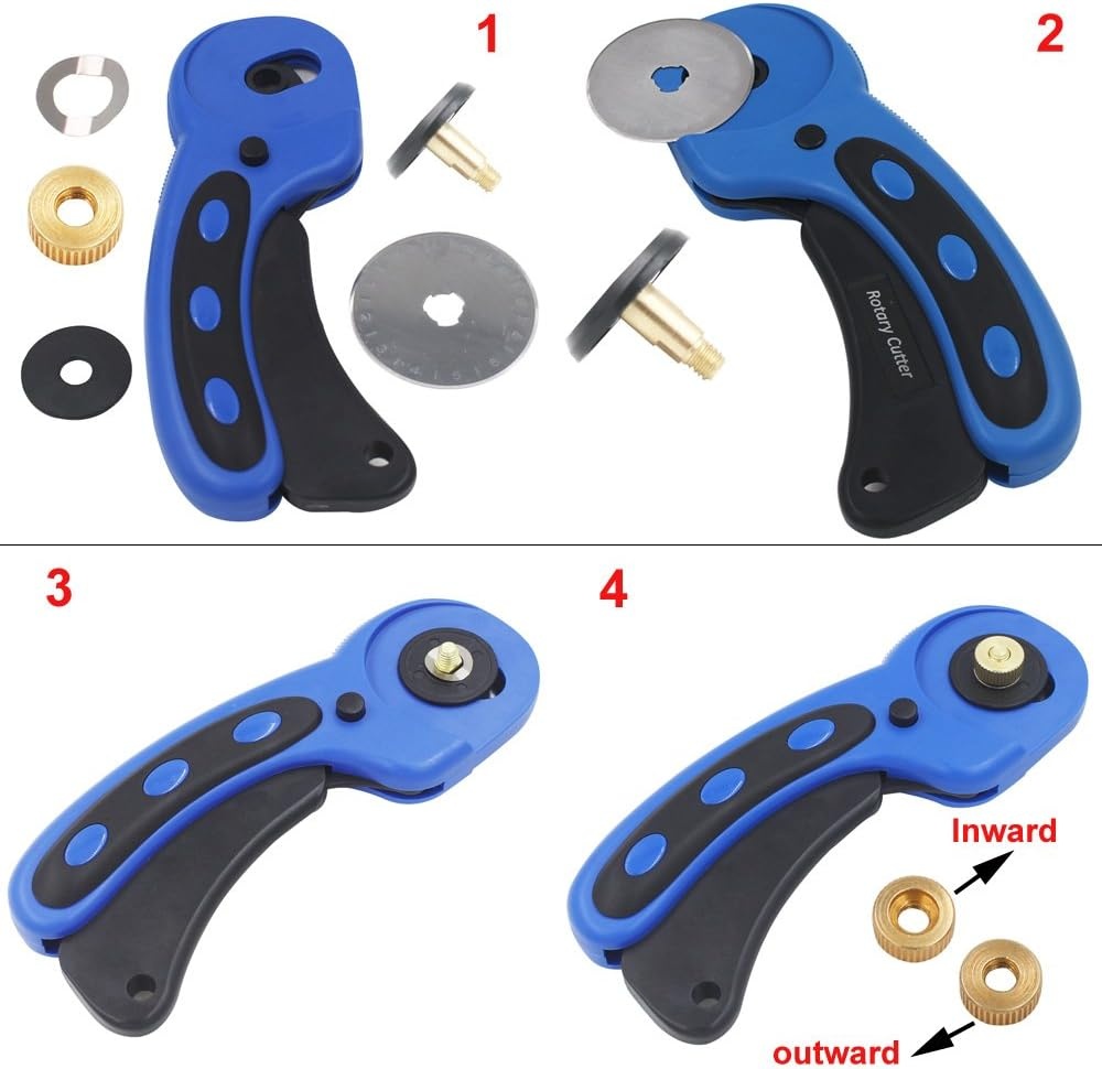 Rolsnijder 45mm Blauw met 5 Reservemessen | 32% Korting