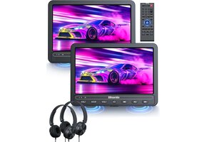 Dubbele Draagbare DVD Speler Auto | 10,5" HD | 5u Batterij | 43% Korting!