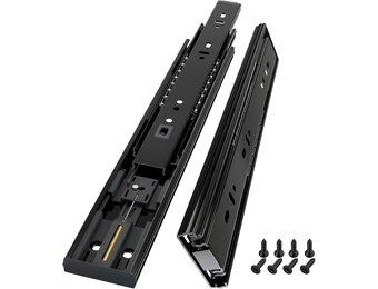 Ladegeleiders Soft Close Zwaar 45kg - 350mm Zwart - 34% Korting