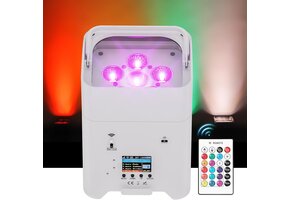 Oplaadbare LED Par Uplight 108W RGBWA+UV met 37% Korting