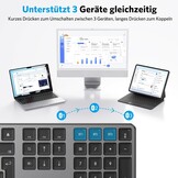 Draadloos Bluetooth Toetsenbord QWERTZ (DE) - 3 Kanalen - 35% Korting
