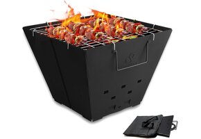 Draagbare Vuurkorf met Grillrek (45% Korting)