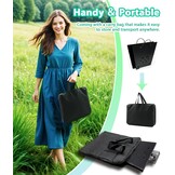 Draagbare Vuurkorf Inklapbaar met Grill & Draagtas - Zwart - 40% Korting