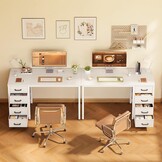 Ruimtebesparende Computertafel met 4 Laden & Koptelefoonhouder - 41% Korting!