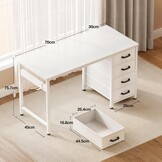 Ruimtebesparende Computertafel met 4 Laden & Koptelefoonhouder - 41% Korting!