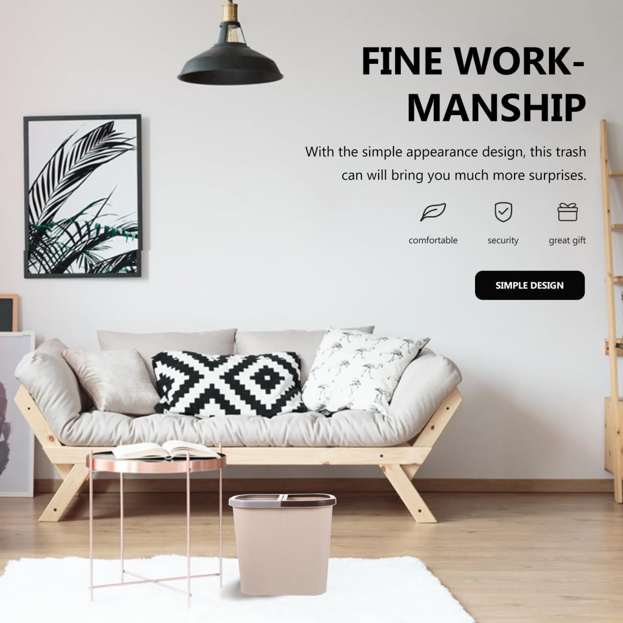 Dubbele Prullenbak Kunststof Bruin (37% Korting)