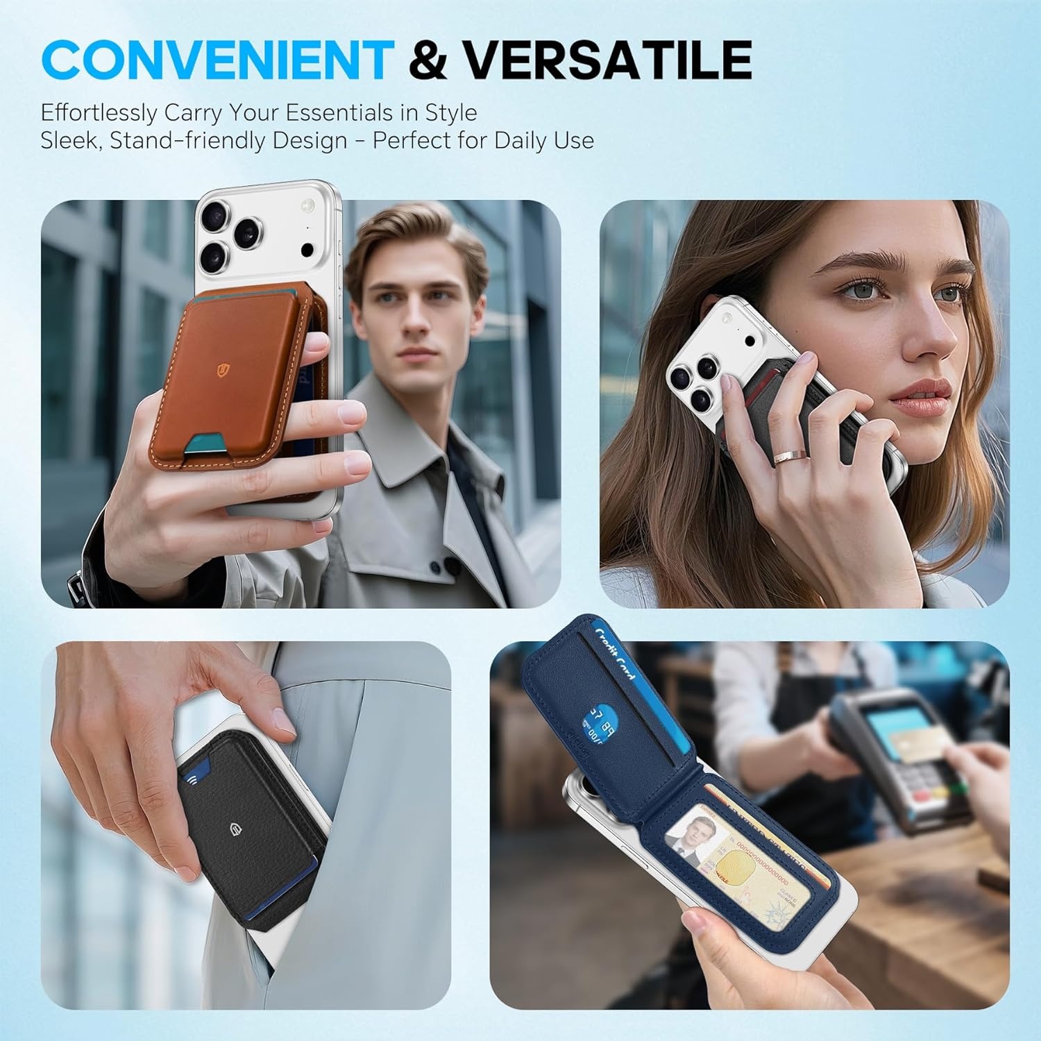 Leren Kaarthouder iPhone (RFID) - 35% Korting