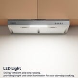 Afzuigkap 60cm RVS Onderbouw - 73% Korting