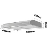 Afzuigkap 60cm RVS Onderbouw - 73% Korting
