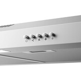 Afzuigkap 60 cm Onderbouw A+ RVS Zilver - Recirculatie of Afvoer - 3 standen - Koolstoffilter