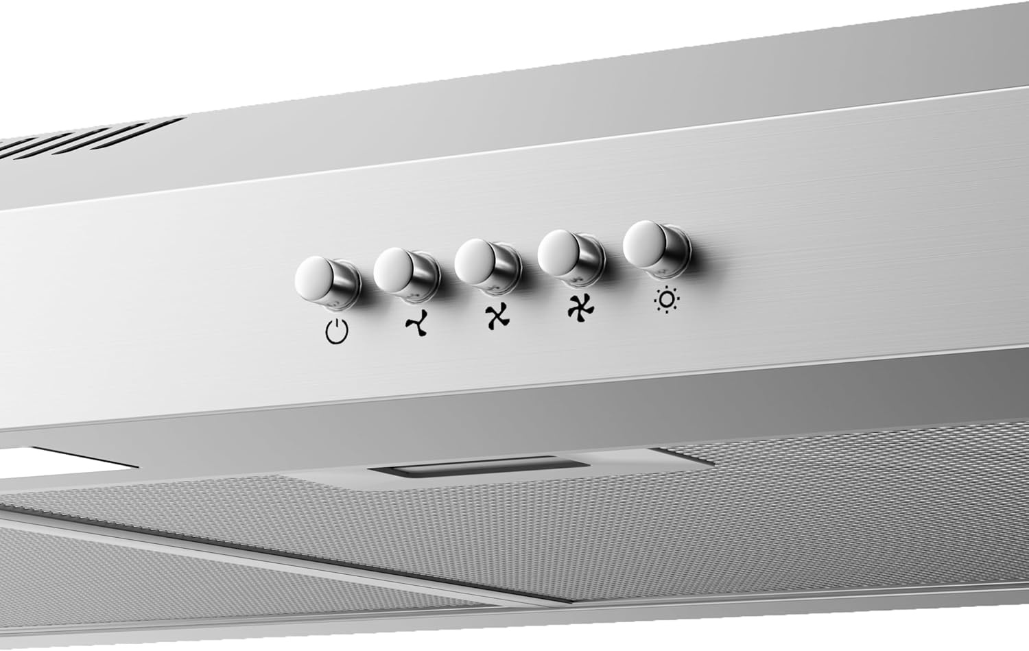 Afzuigkap 60 cm Onderbouw A+ RVS Zilver - Recirculatie of Afvoer - 3 standen - Koolstoffilter