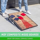 GoSports Klassieke Cornhole Set - Inclusief 8 zitzakken, reiskoffer en spelregels (stijl naar keuze)