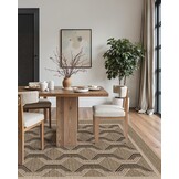 Vloerkleed machinewasbaar laagpolig antislip geometrisch bruin 243x305 cm dun