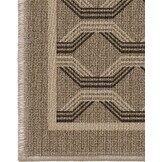 Vloerkleed machinewasbaar laagpolig antislip geometrisch bruin 243x305 cm dun