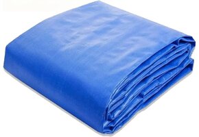 Zwembadmat Vloerbescherming 400x400cm Blauw PVC - 47% Korting