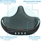Fietszadel extra breed comfortabel ergonomisch, zacht schuim gevoerd, universeel voor heren en dames, mountainbike, stadsfiets, e-bike