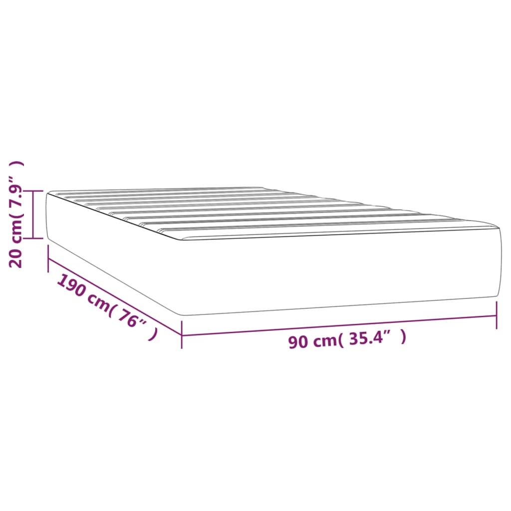 VidaXL Pocketveringmatras 90x190cm Taupe - 57% Korting!