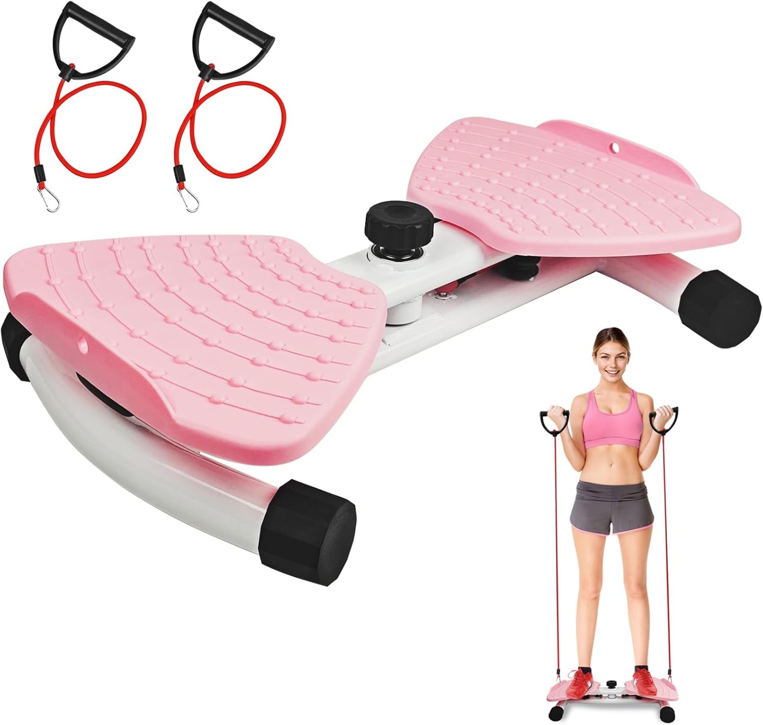 Taille Twister Twist Board met Weerstandsbanden, Dubbel Antislip Pedaal en Voetmassage voor Buik & Core Training