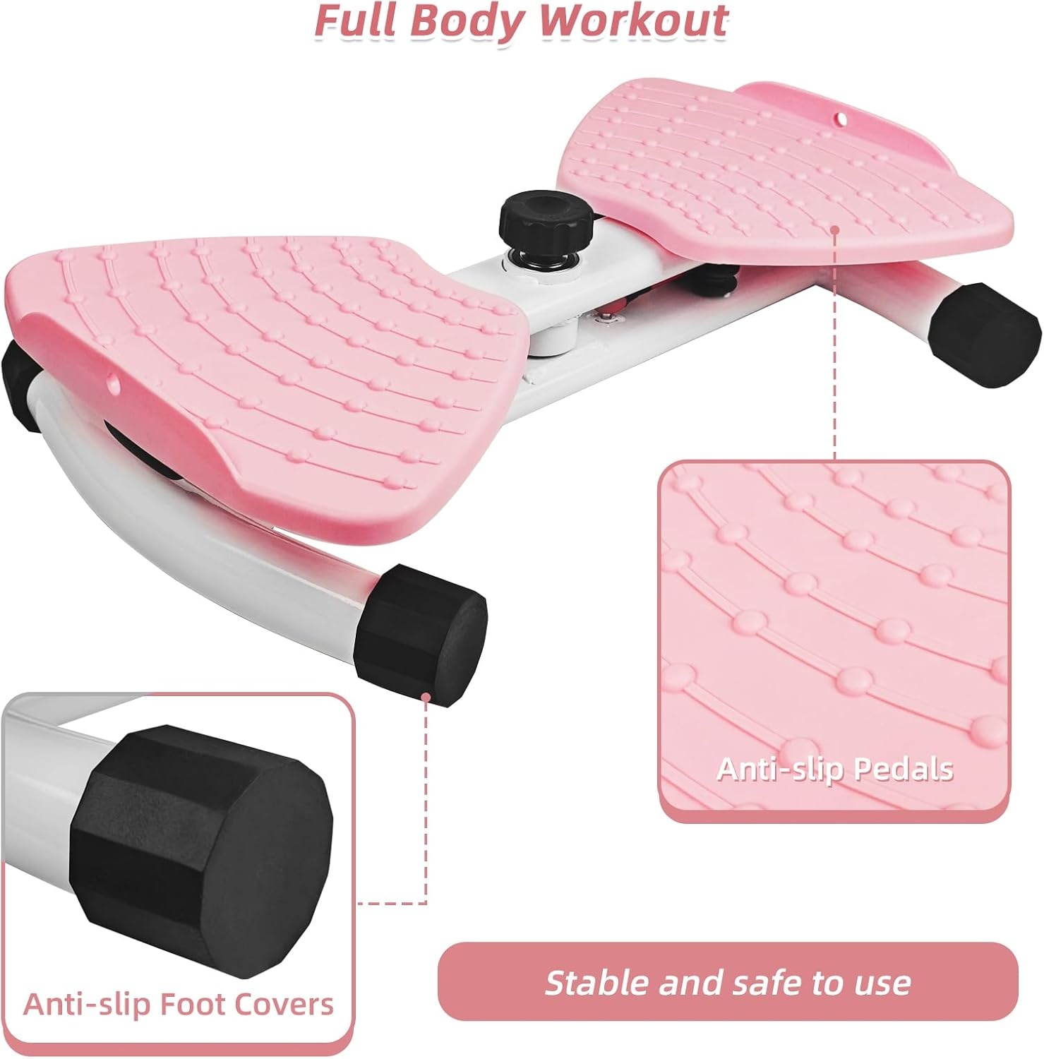 Taille Twister Twist Board met Weerstandsbanden, Dubbel Antislip Pedaal en Voetmassage voor Buik & Core Training