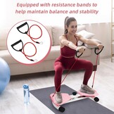 Taille Twister Twist Board met Weerstandsbanden, Dubbel Antislip Pedaal en Voetmassage voor Buik & Core Training