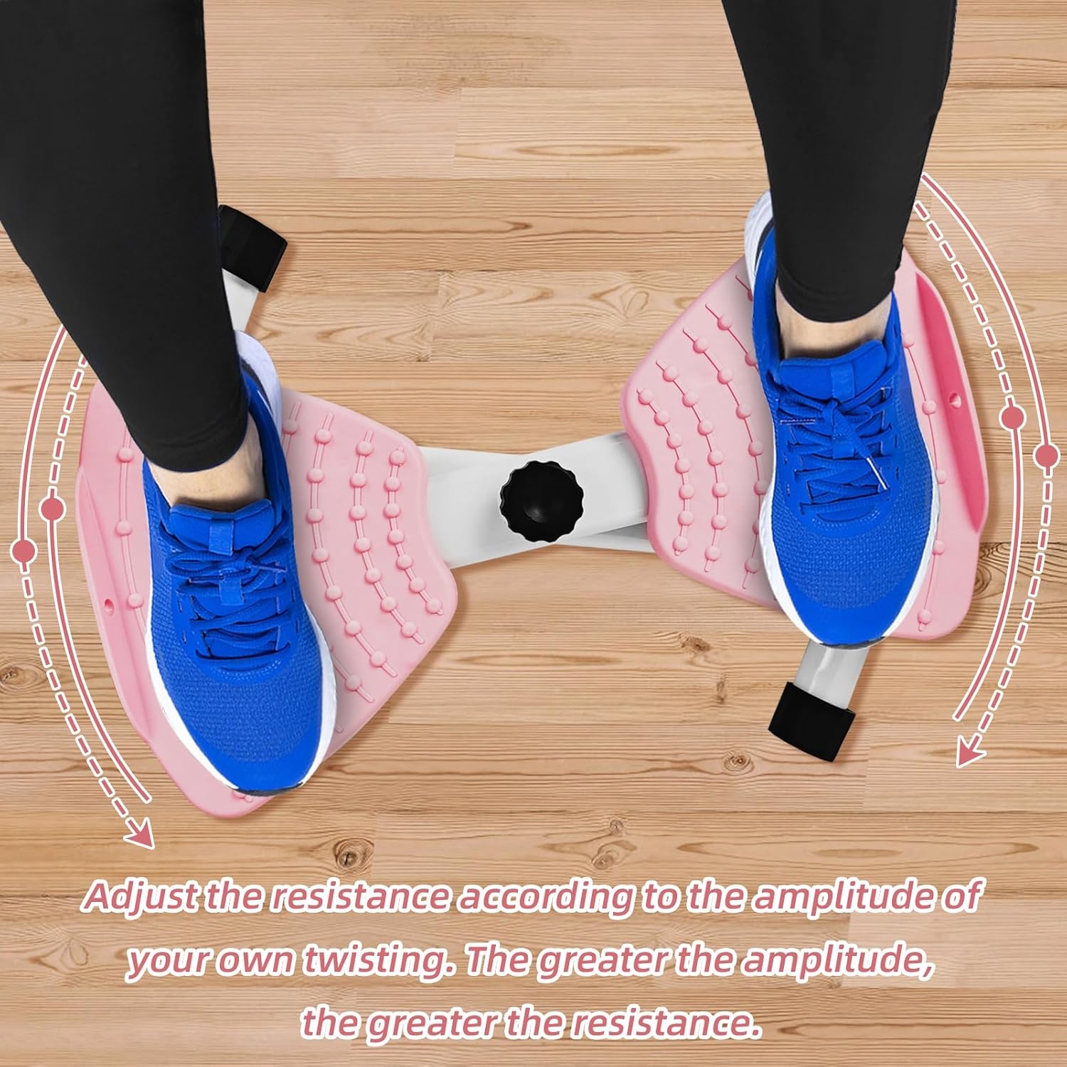 Taille Twister Twist Board met Weerstandsbanden, Dubbel Antislip Pedaal en Voetmassage voor Buik & Core Training