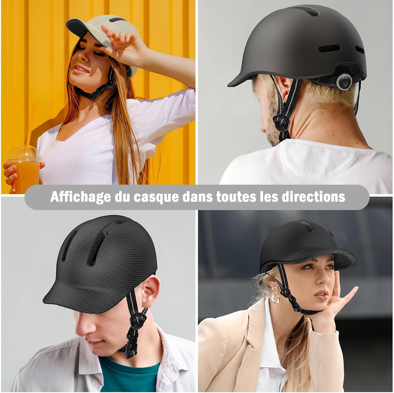 Fietscasco Urban Verstelbaar Dames Heren Veilig Geventileerd Schokabsorberend