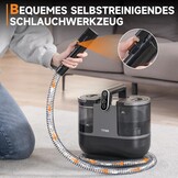 Tapijtreiniger Vlekreiniger met FastHeating, 60°C heet water, 14 kPa zuigkracht en tweetank technologie voor tapijten, trappen, auto's en stoffen