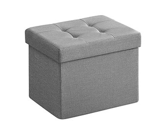 Opbergkist met wieltjes en remmen, uitneembare waterafstotende tas met handgrepen, Dove Gray, 40x32x31cm