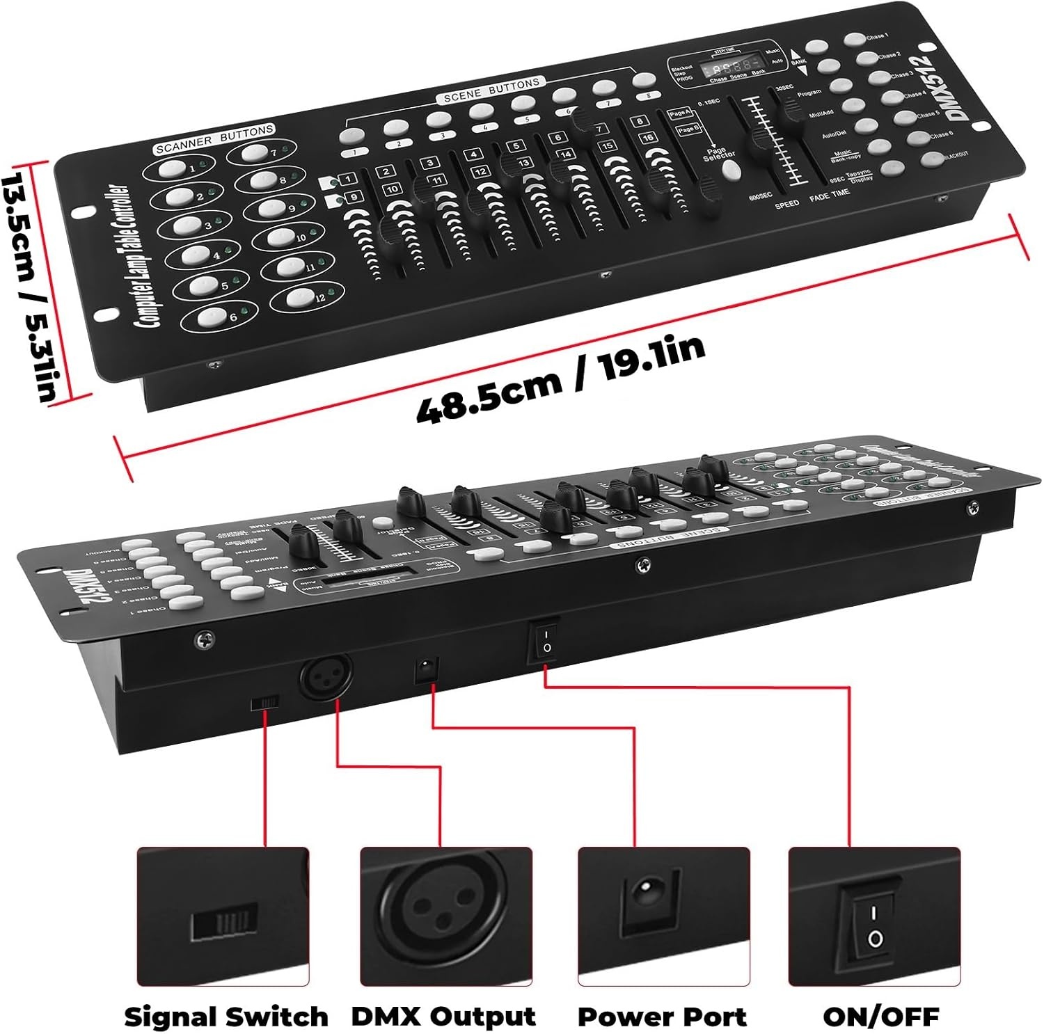 DMX Lichtcontroller Console 192 Kanalen - 36% Korting!