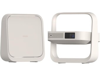 XGIMI Elfin Flip 1080P projector, Gelicentieerde Netflix, Ingebouwde verstelbare standaard, 400 ISO lumens, Schermaanpassing, 2 x 3W ingebouwde luidsprekers, Wifi, Bluetooth, Scherm spiegeling