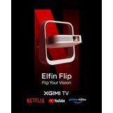 XGIMI Elfin Flip 1080P projector, Gelicentieerde Netflix, Ingebouwde verstelbare standaard, 400 ISO lumens, Schermaanpassing, 2 x 3W ingebouwde luidsprekers, Wifi, Bluetooth, Scherm spiegeling