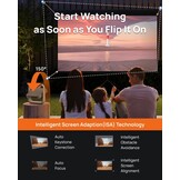 XGIMI Elfin Flip 1080P projector, Gelicentieerde Netflix, Ingebouwde verstelbare standaard, 400 ISO lumens, Schermaanpassing, 2 x 3W ingebouwde luidsprekers, Wifi, Bluetooth, Scherm spiegeling