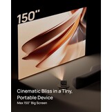 XGIMI Elfin Flip 1080P projector, Gelicentieerde Netflix, Ingebouwde verstelbare standaard, 400 ISO lumens, Schermaanpassing, 2 x 3W ingebouwde luidsprekers, Wifi, Bluetooth, Scherm spiegeling