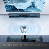 Beamer, Full HD 1080P 9800 Lumen Beamer 5G WiFi Bluetooth Beamer Unterstützung 4K Video, LED Heimkino Videoprojektor 350 Zoll Display, Kompatibel mit Fire Stick, Smartphone, PS5