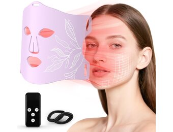 LED Gezichtsmasker Siliconen - 8 Kleuren & Koelfunctie | 57% Korting