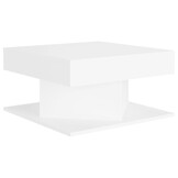 Bewerkt Houten Salontafel Wit 57x57x30 cm - 70% Korting!
