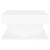 Bewerkt Houten Salontafel Wit 57x57x30 cm - 70% Korting!