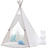 Tipi Kinderspeeltent 100% Katoen met Mat - 53% Korting!