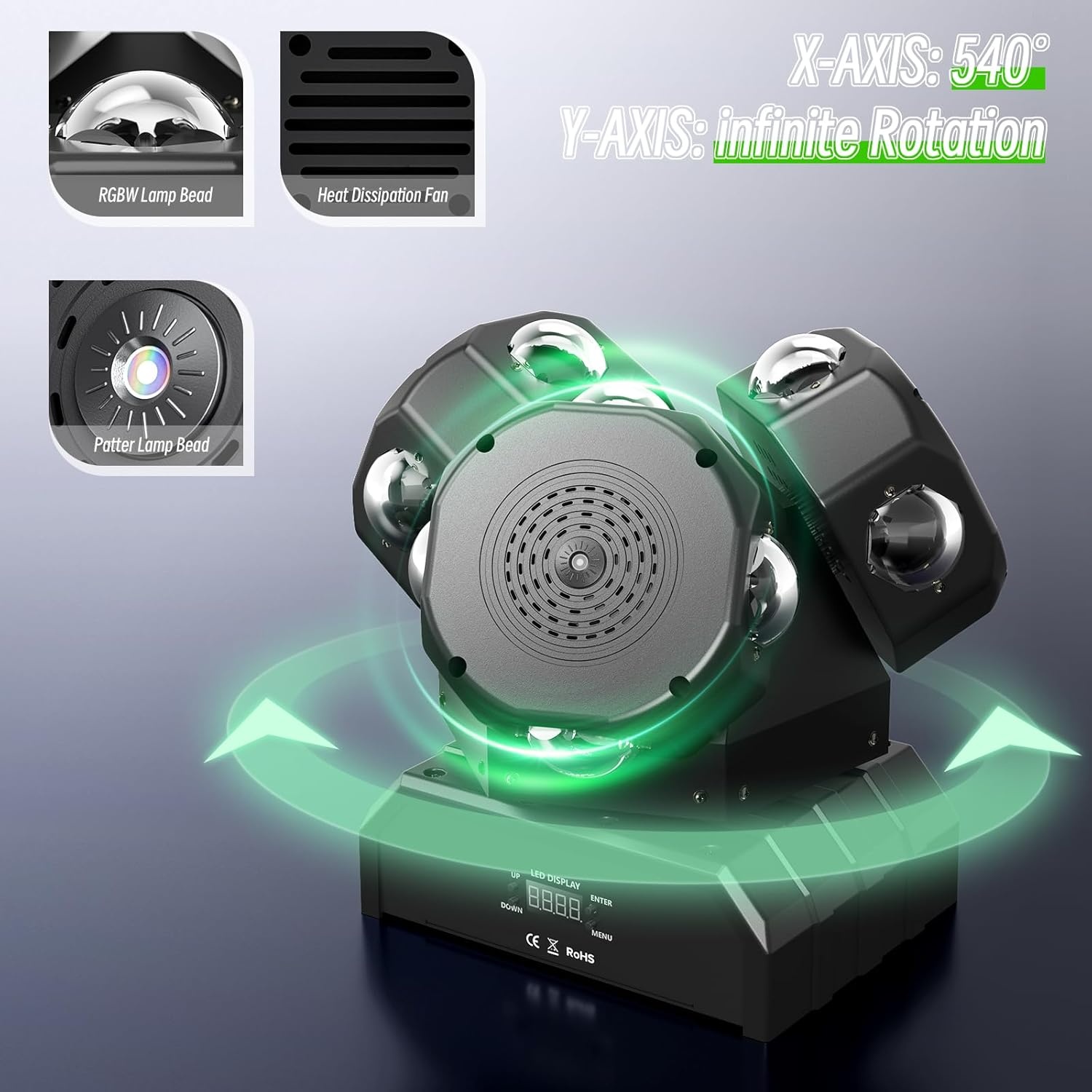 LED Moving Head Podiumlicht 180W RGBW - 58% Korting