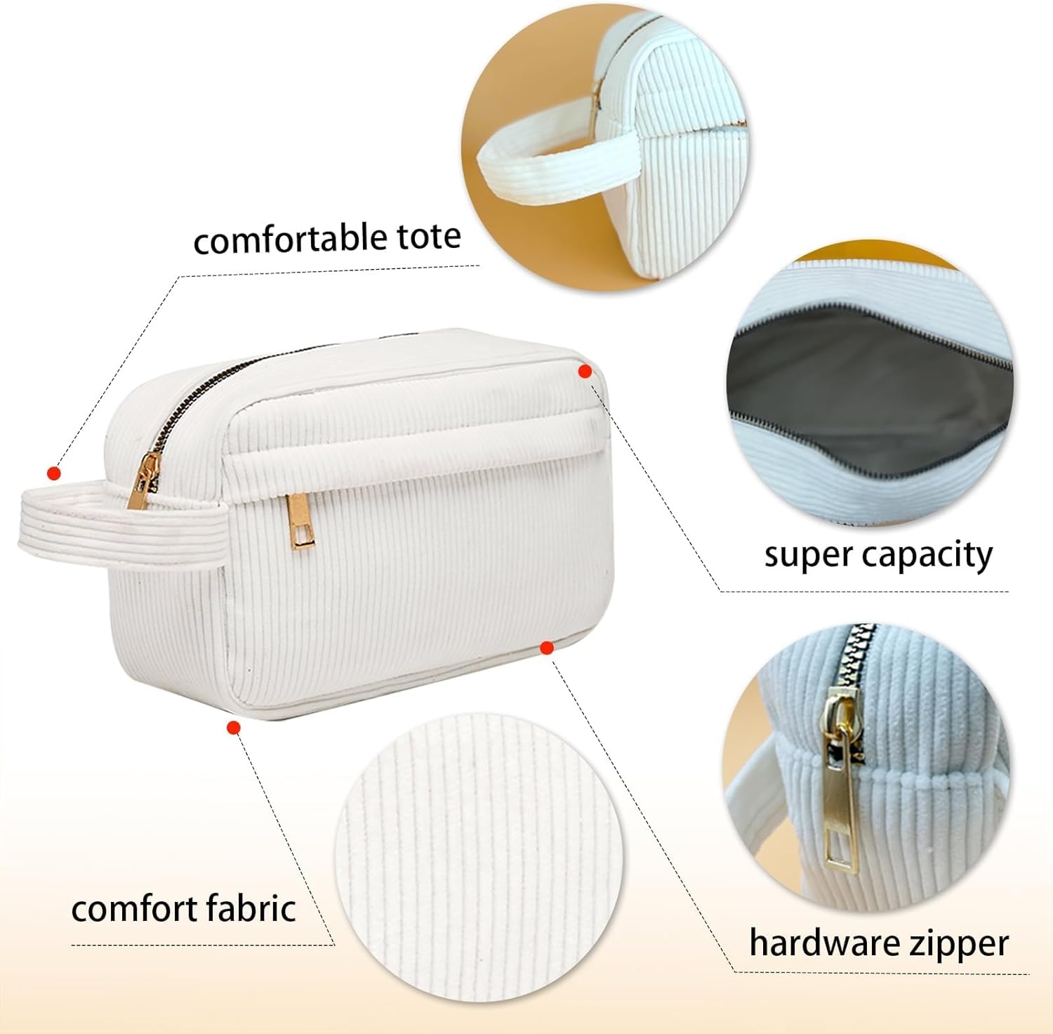 Corduroy Make-up Tas Dames 53% Korting