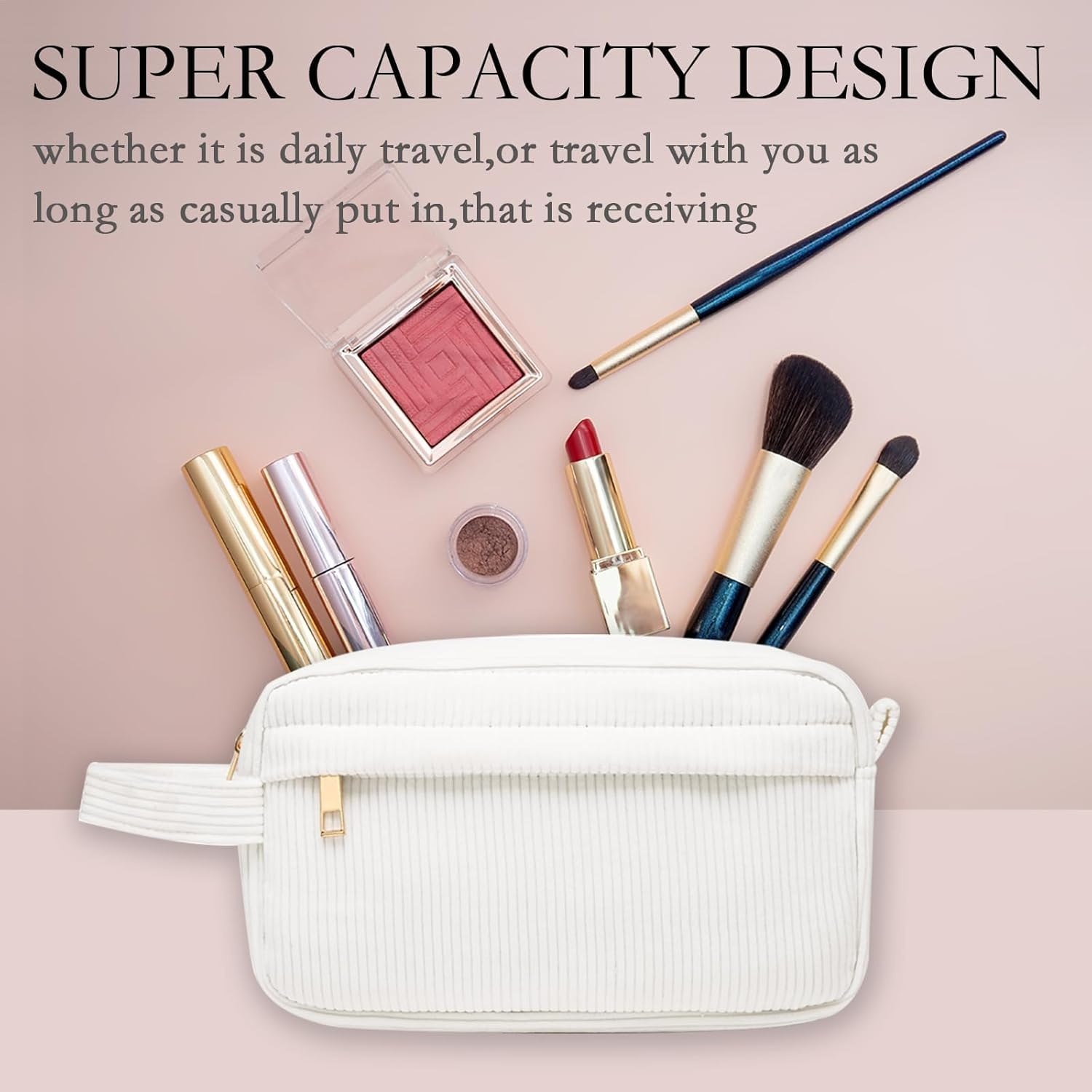 Corduroy Make-up Tas Dames 53% Korting