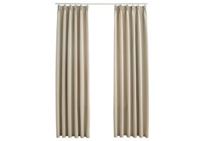 VidaXL Verduisterende Gordijnen Beige - 33% Korting!