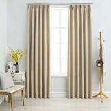 vidaXL Verduisterende Gordijnen met Haken (2 st.) - Beige - 39% Korting!