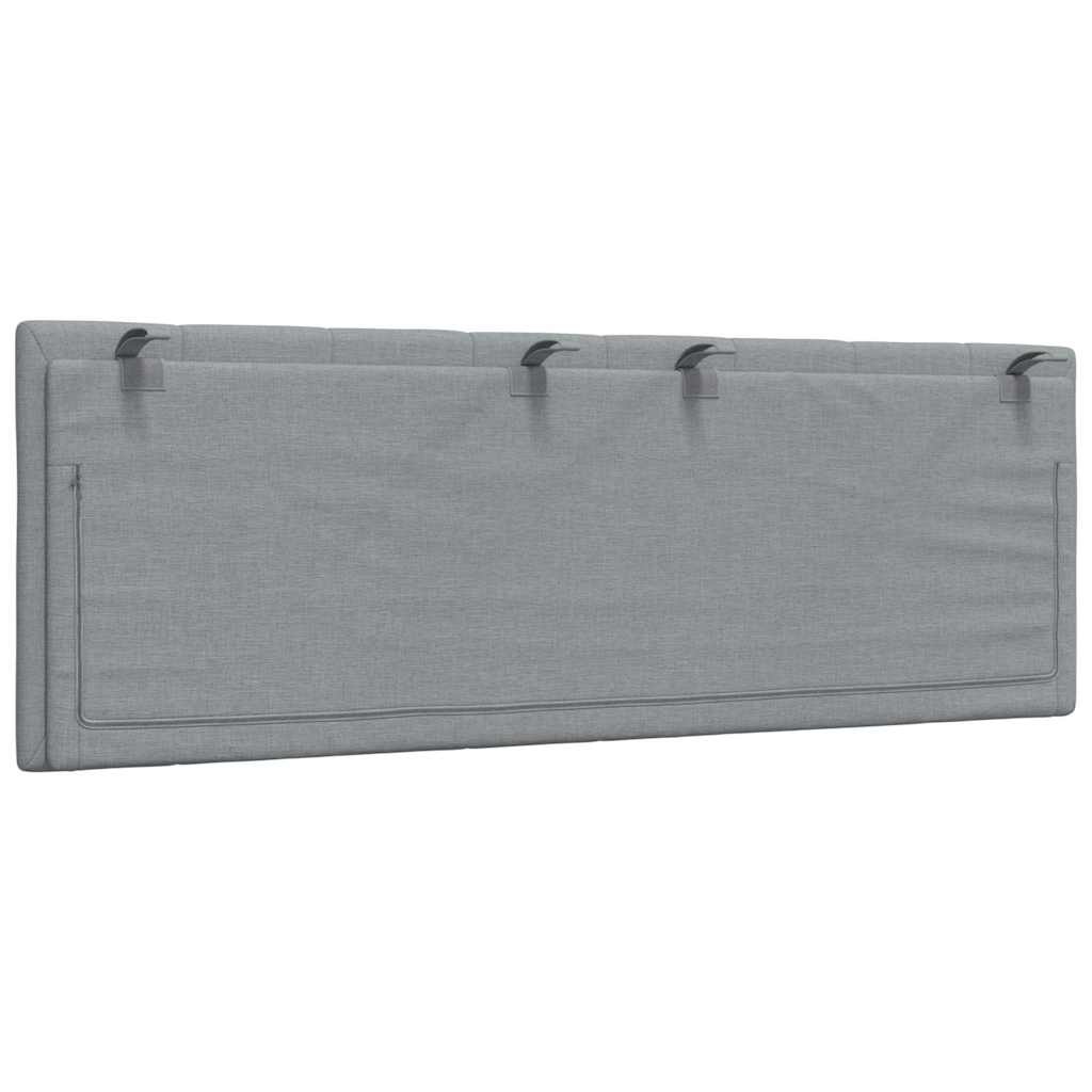 vidaXL Hoofdbordkussen "Hanko" 140 cm stof lichtgrijs