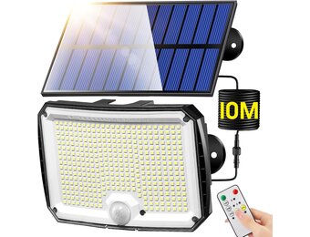 Zonne-buitenlamp met Bewegingssensor & 10m Kabel | 37% Korting