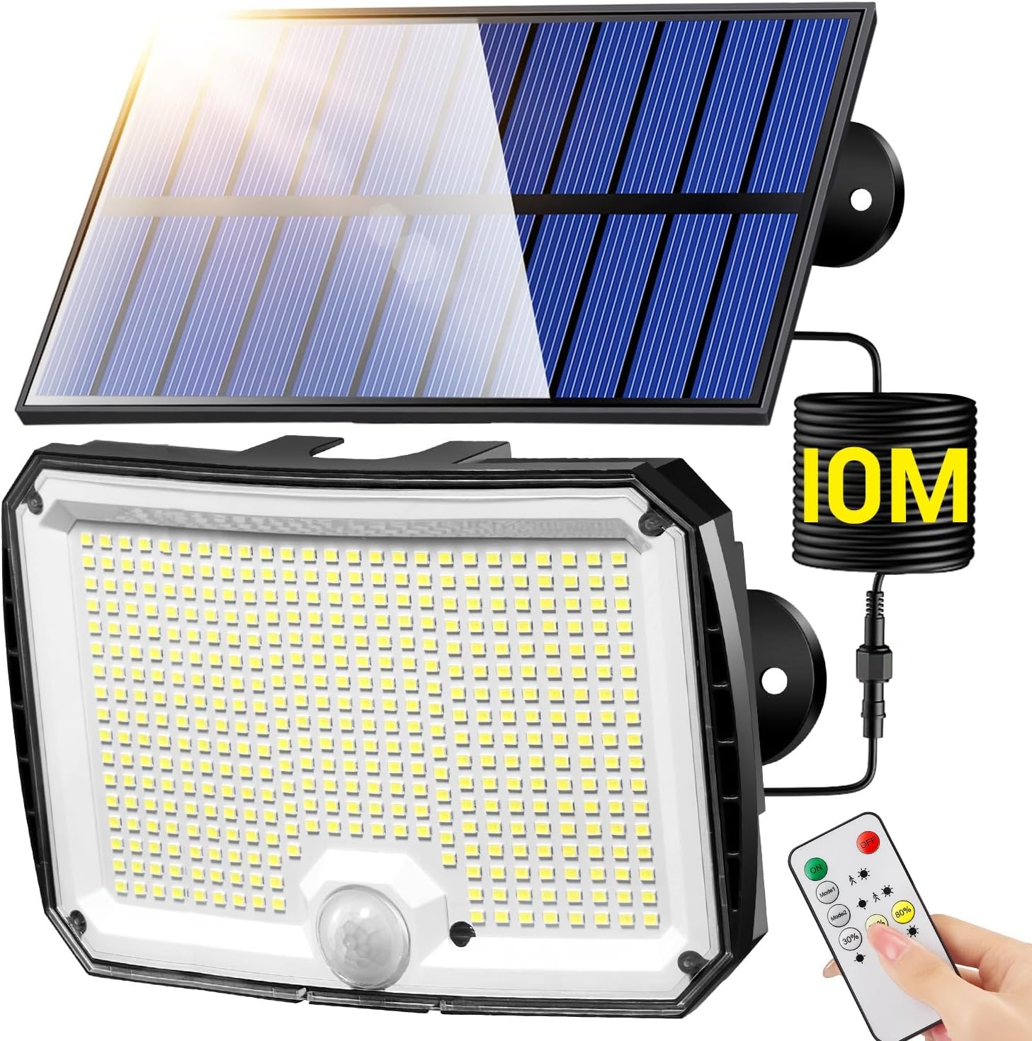 Zonne-buitenlamp met Bewegingssensor & 10m Kabel | 37% Korting