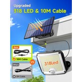 Zonne-buitenlamp met Bewegingssensor & 10m Kabel | 37% Korting