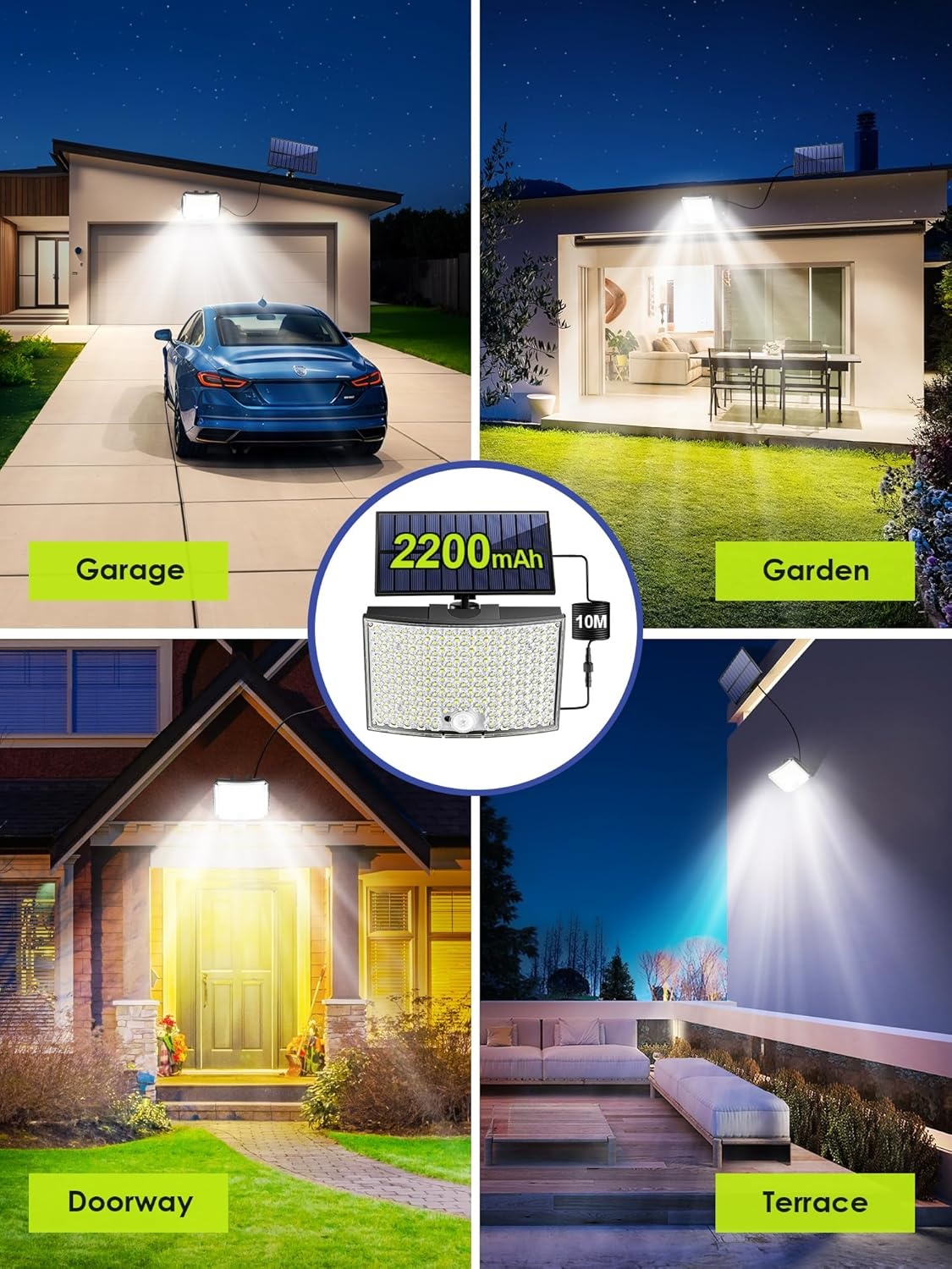 Zonne-buitenlamp met Bewegingssensor & 10m Kabel | 37% Korting