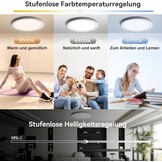 Dimbare LED Plafondlamp met Nachtlamp, Ø40cm, 33W, App/Afstandsbediening