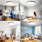 Dimbare LED Plafondlamp met Nachtlamp, Ø40cm, 33W, App/Afstandsbediening